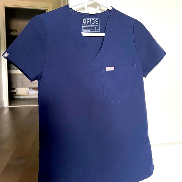 Figs Catarina navy petite XXS scrub top - Picture 1 of 2